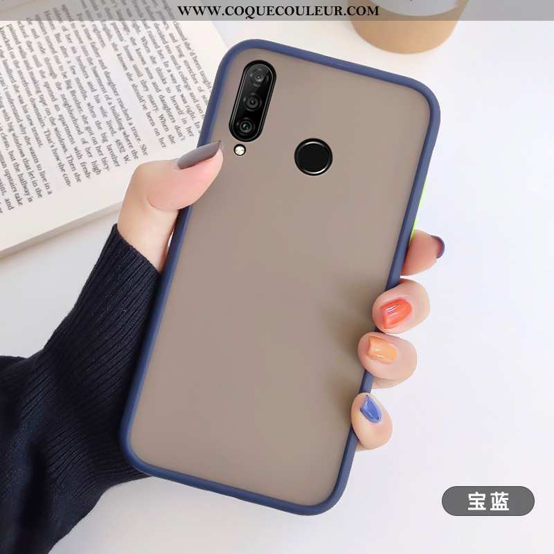 Housse Huawei P30 Lite Personnalité Protection Silicone, Étui Huawei P30 Lite Créatif Jeunesse Blanc