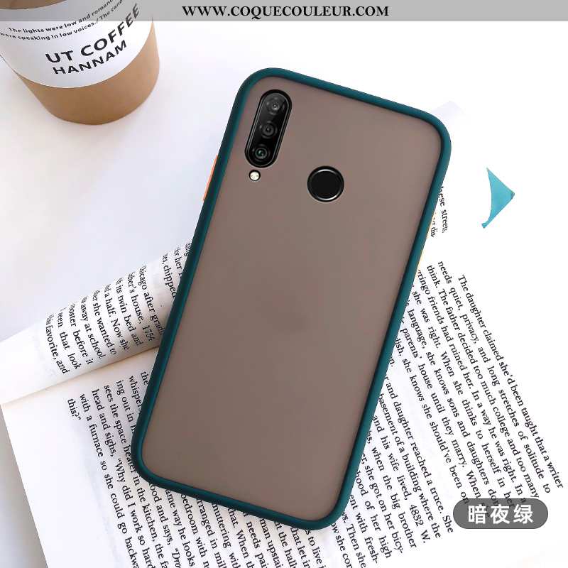 Housse Huawei P30 Lite Personnalité Protection Silicone, Étui Huawei P30 Lite Créatif Jeunesse Blanc