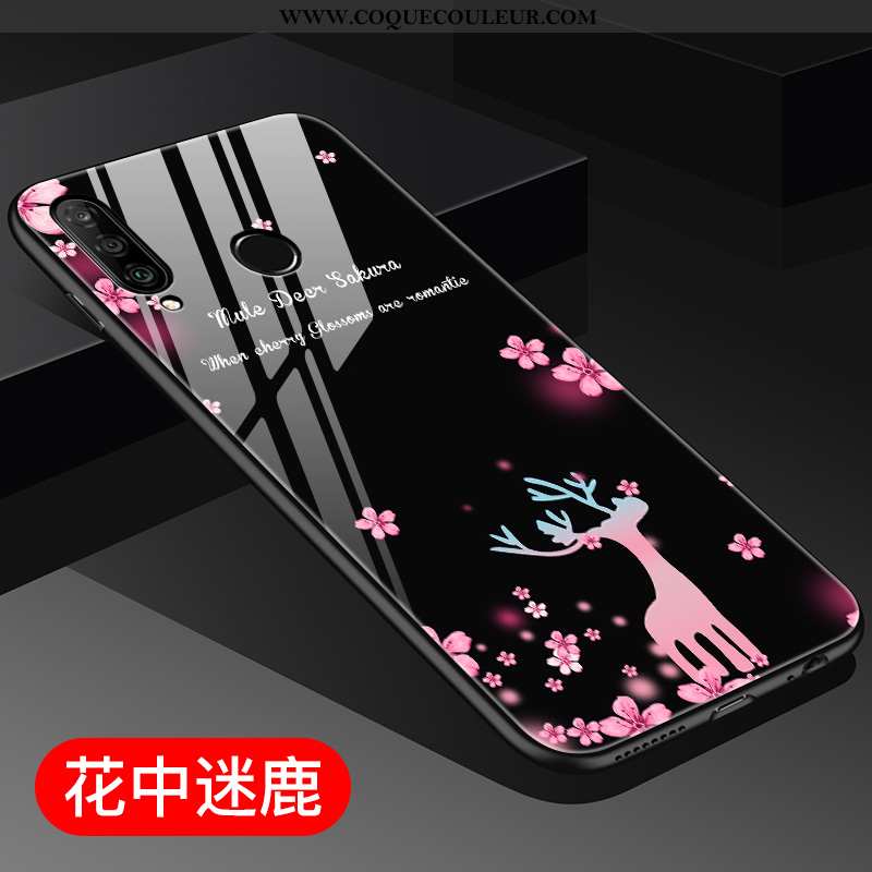 Étui Huawei P30 Lite Créatif Silicone Incassable, Coque Huawei P30 Lite Tendance Clair Violet