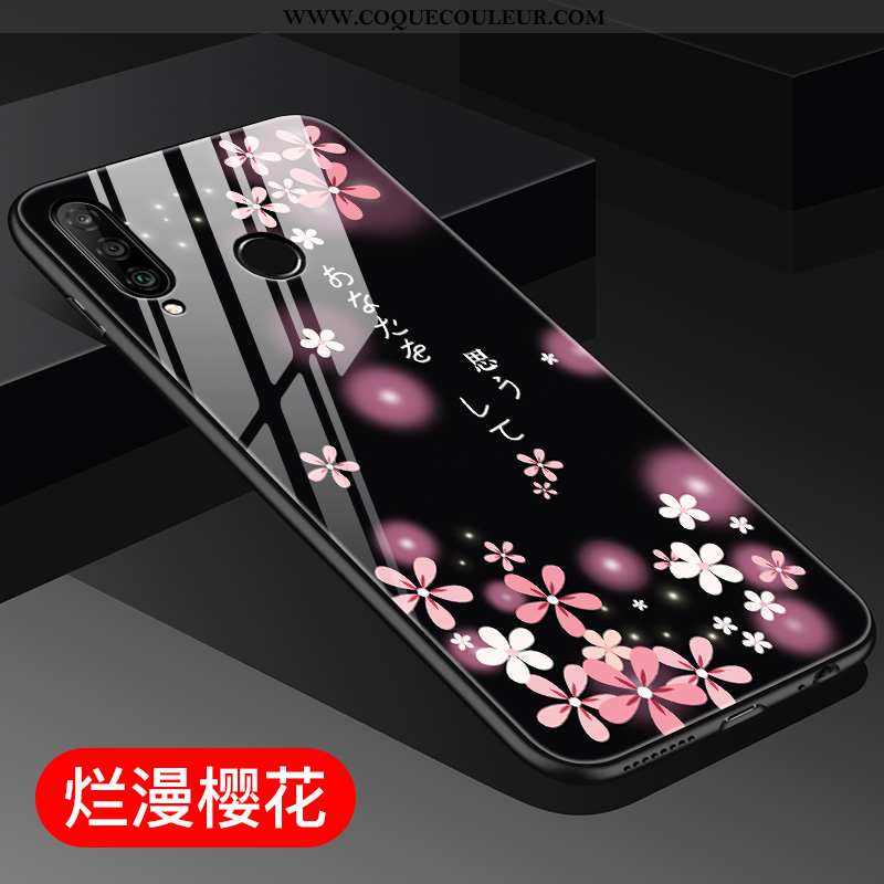 Étui Huawei P30 Lite Créatif Silicone Incassable, Coque Huawei P30 Lite Tendance Clair Violet