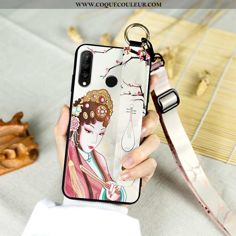 Housse Huawei P30 Lite Ornements Suspendus Style Chinois Opéra De Pékin, Étui Huawei P30 Lite Vintag