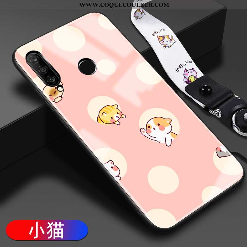 Coque Huawei P30 Lite Xl Dessin Animé Jaune Verre, Housse Huawei P30 Lite Xl Tendance Étui