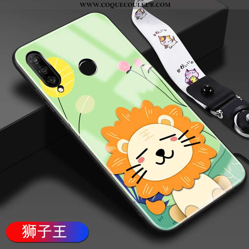 Coque Huawei P30 Lite Xl Dessin Animé Jaune Verre, Housse Huawei P30 Lite Xl Tendance Étui