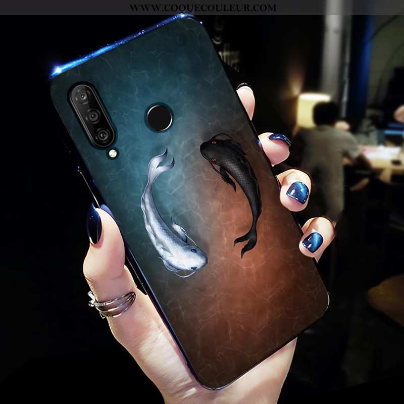 Étui Huawei P30 Lite Xl Personnalité Vert Tendance, Coque Huawei P30 Lite Xl Créatif Net Rouge Verte