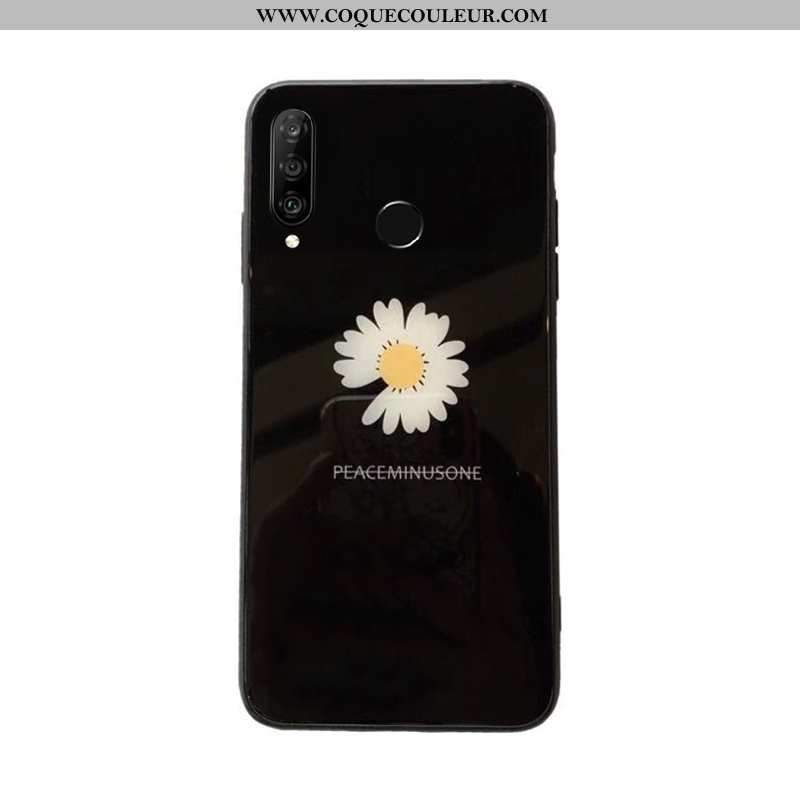 Étui Huawei P30 Lite Xl Silicone Incassable Net Rouge, Coque Huawei P30 Lite Xl Verre Noir