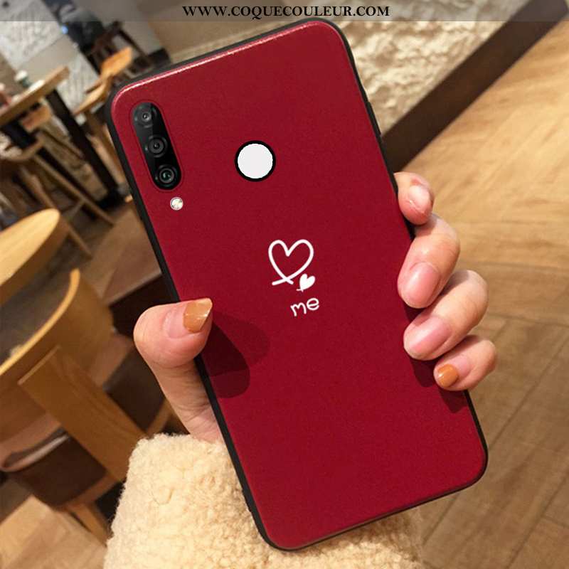 Housse Huawei P30 Lite Xl Tendance Amour Vin Rouge, Étui Huawei P30 Lite Xl Fluide Doux Amoureux Bor