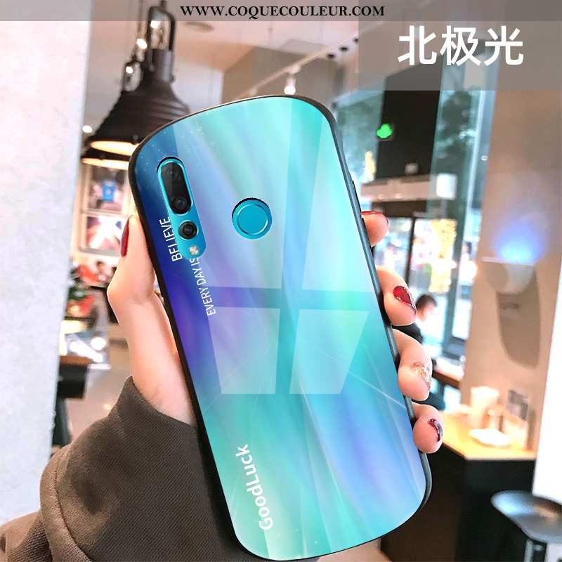 Étui Huawei P30 Lite Xl Personnalité Dégradé Verre, Coque Huawei P30 Lite Xl Ultra Vent Rouge