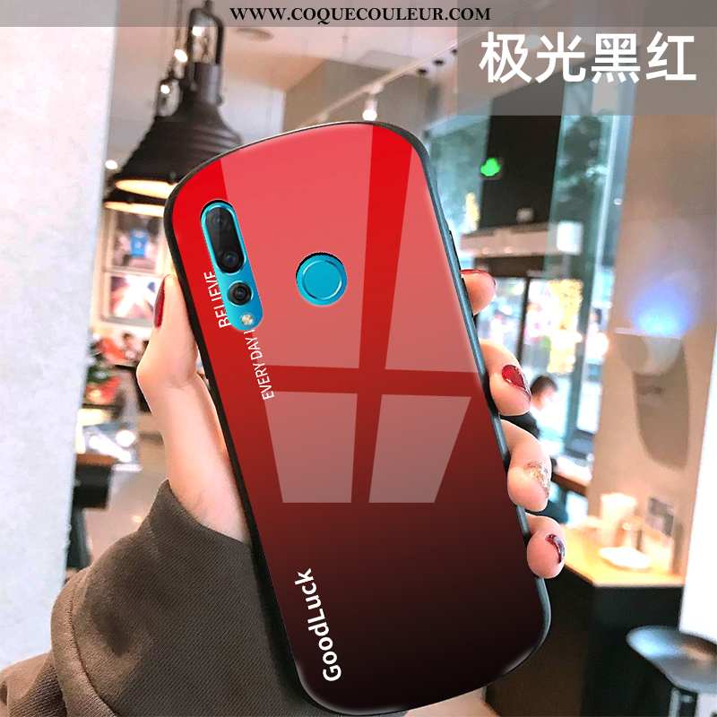 Étui Huawei P30 Lite Xl Personnalité Dégradé Verre, Coque Huawei P30 Lite Xl Ultra Vent Rouge