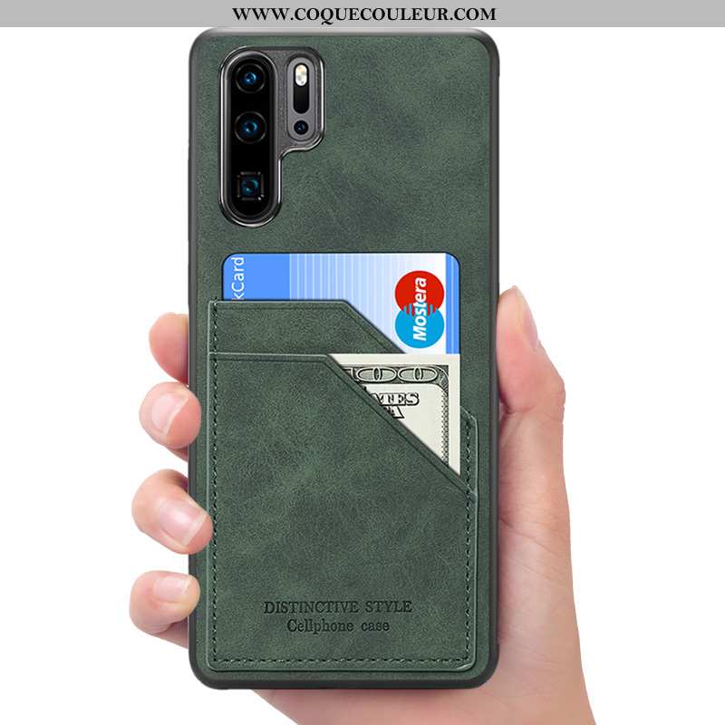 Housse Huawei P30 Pro Portefeuille Étui Rouge, Huawei P30 Pro Cuir Téléphone Portable Rouge