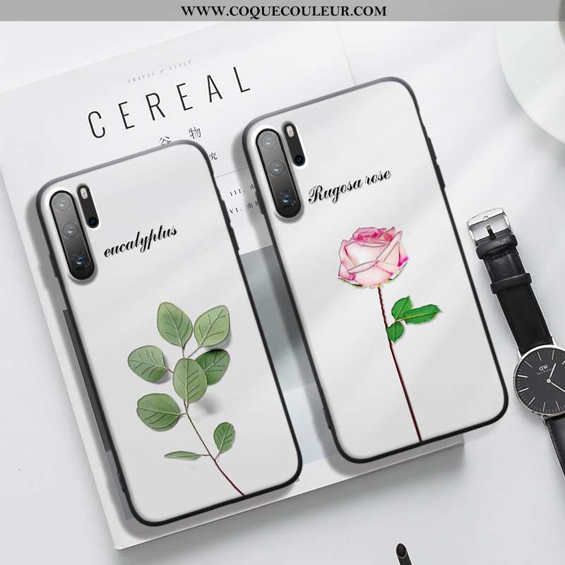 Coque Huawei P30 Pro Fluide Doux Incassable Art, Housse Huawei P30 Pro Silicone Délavé En Daim Verte