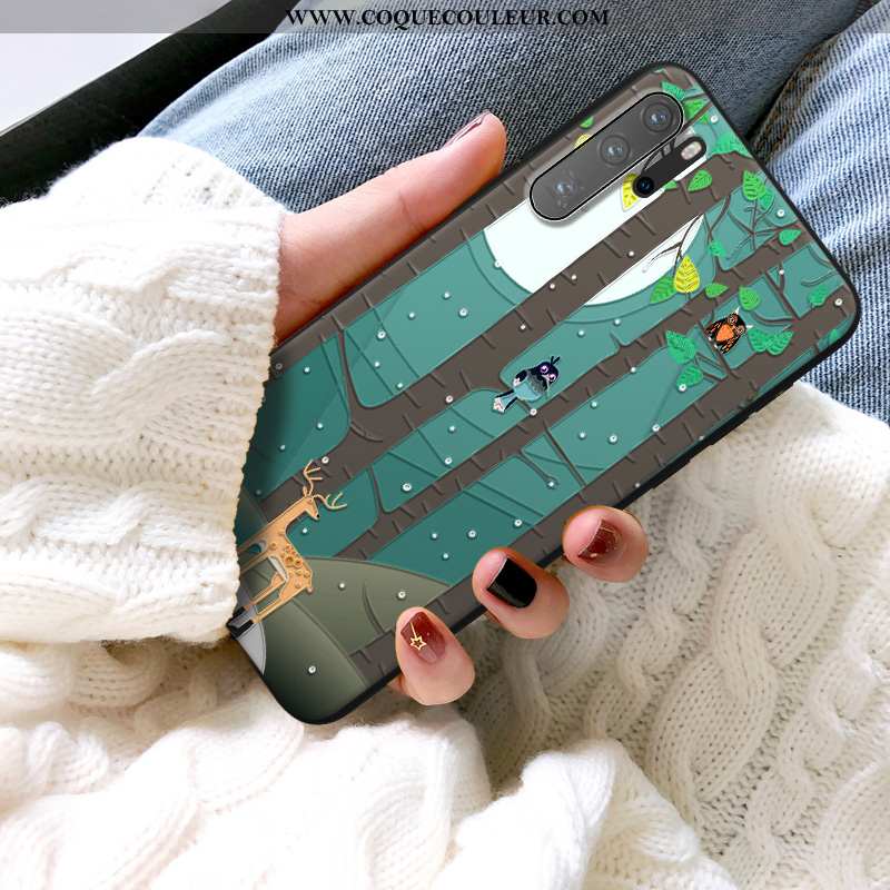 Coque Huawei P30 Pro Silicone Dessin Animé Créatif, Housse Huawei P30 Pro Protection Charmant Verte