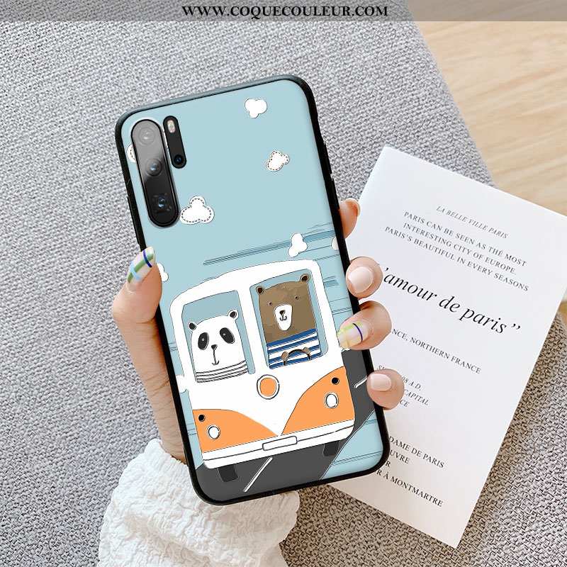 Coque Huawei P30 Pro Silicone Dessin Animé Créatif, Housse Huawei P30 Pro Protection Charmant Verte