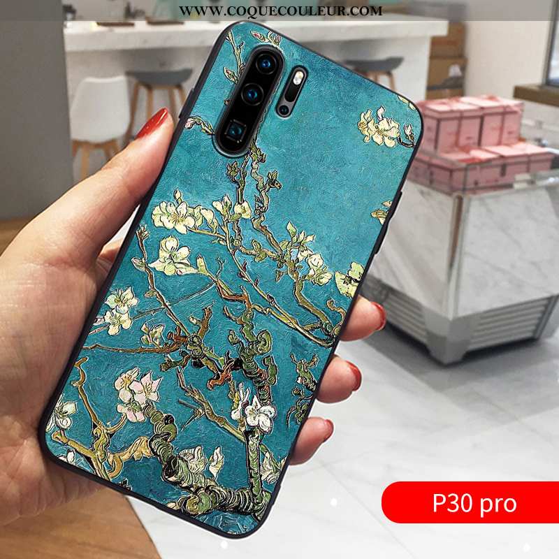 Coque Huawei P30 Pro Personnalité Tendance Coque, Housse Huawei P30 Pro Créatif Bleu Marin Bleu Fonc