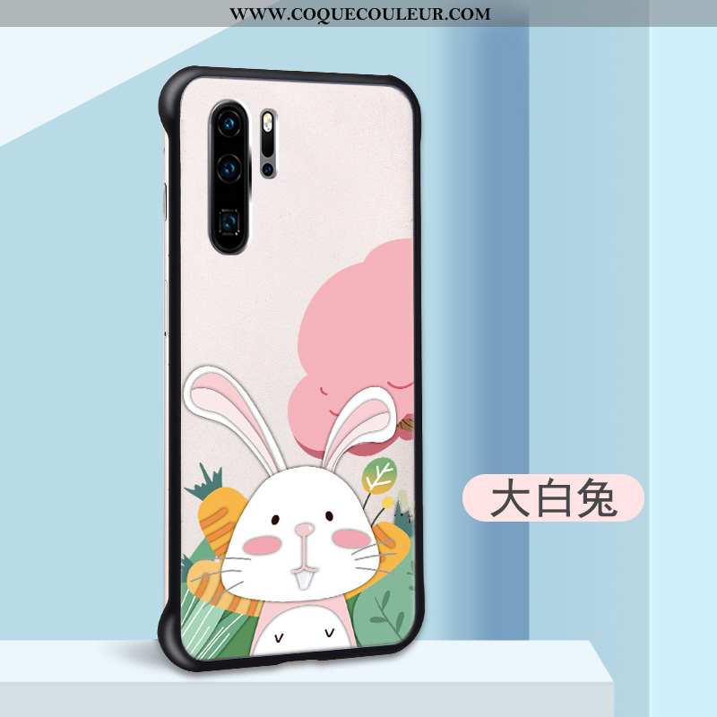 Housse Huawei P30 Pro Personnalité Légère Délavé En Daim, Étui Huawei P30 Pro Dessin Animé Incassabl