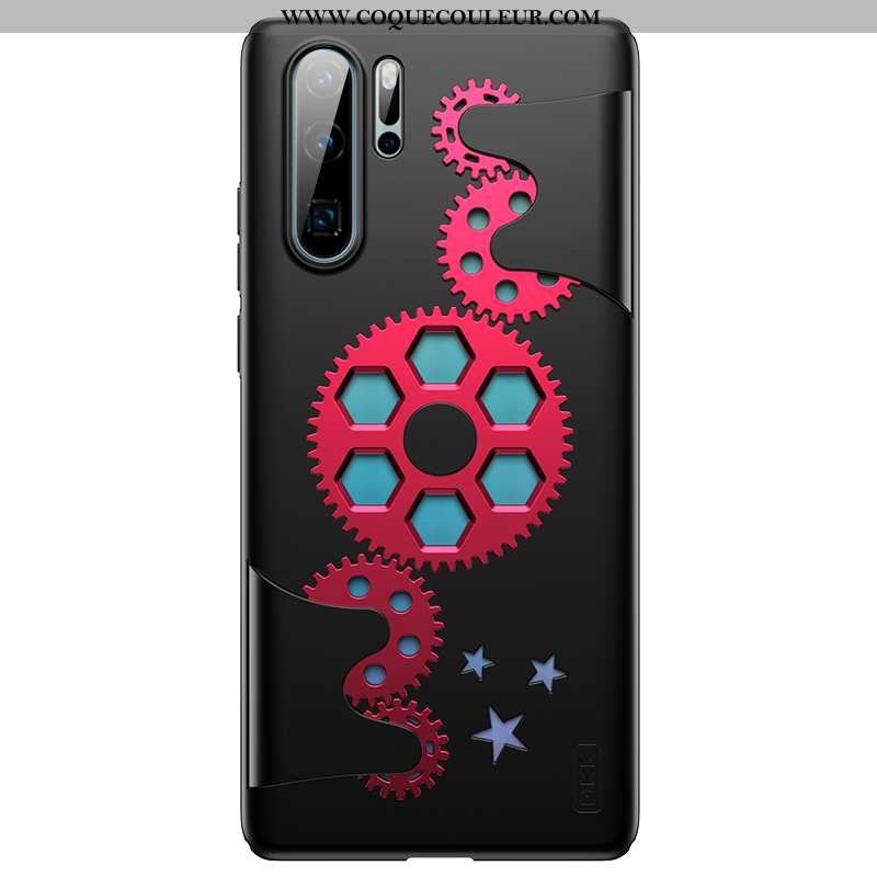 Étui Huawei P30 Pro Légère Incassable Net Rouge, Coque Huawei P30 Pro Fluide Doux Noir