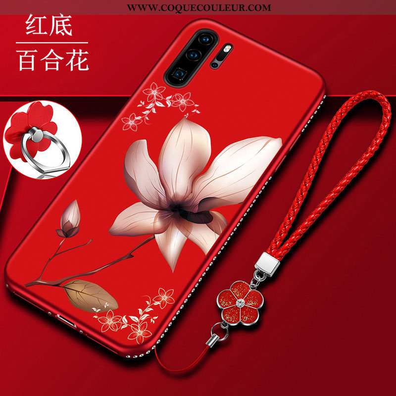 Étui Huawei P30 Pro Délavé En Daim Tout Compris Protection, Coque Huawei P30 Pro Fluide Doux Télépho