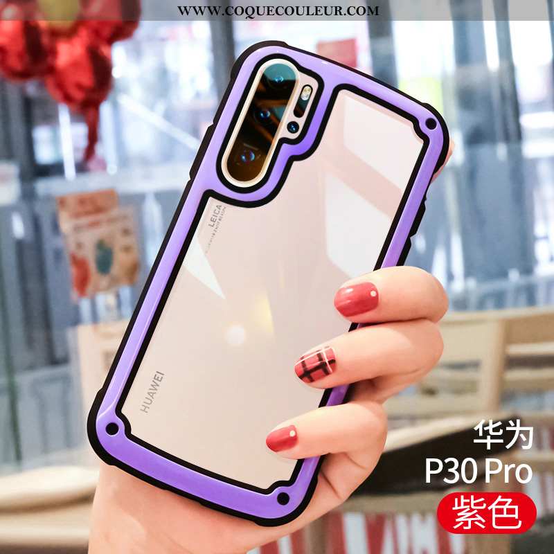 Étui Huawei P30 Pro Fluide Doux Net Rouge Blanc, Coque Huawei P30 Pro Silicone Créatif Blanche