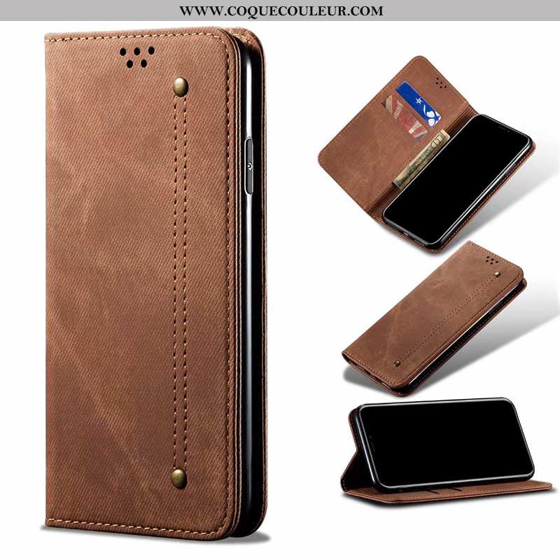 Housse Huawei P30 Pro Protection Étui Téléphone Portable, Huawei P30 Pro Cuir Clamshell Marron