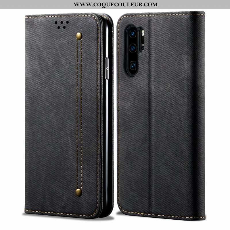 Housse Huawei P30 Pro Protection Étui Téléphone Portable, Huawei P30 Pro Cuir Clamshell Marron