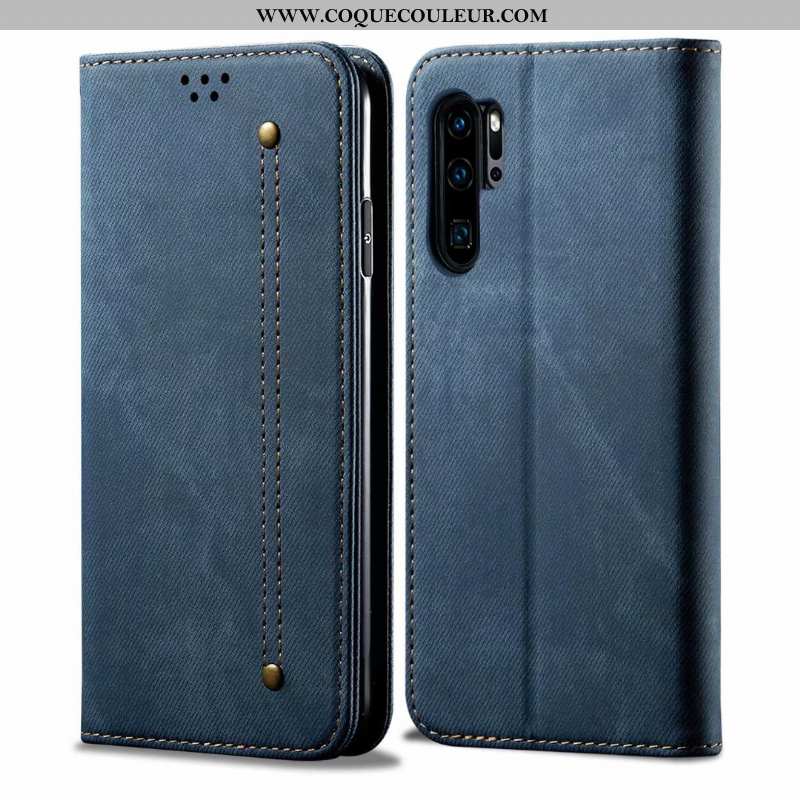 Housse Huawei P30 Pro Protection Étui Téléphone Portable, Huawei P30 Pro Cuir Clamshell Marron