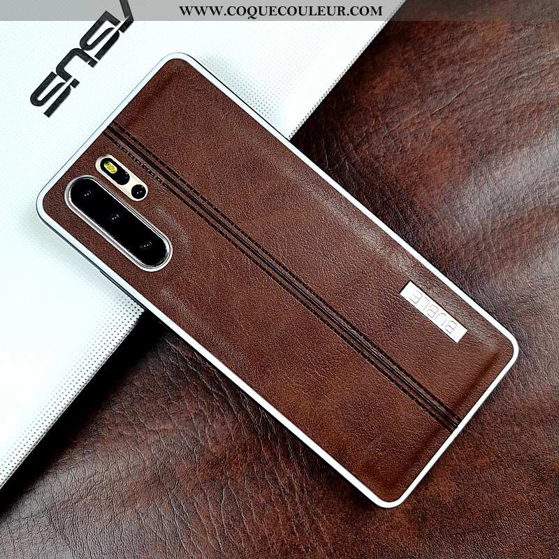 Coque Huawei P30 Pro Protection Tout Compris Business, Housse Huawei P30 Pro Cuir Véritable Tendance