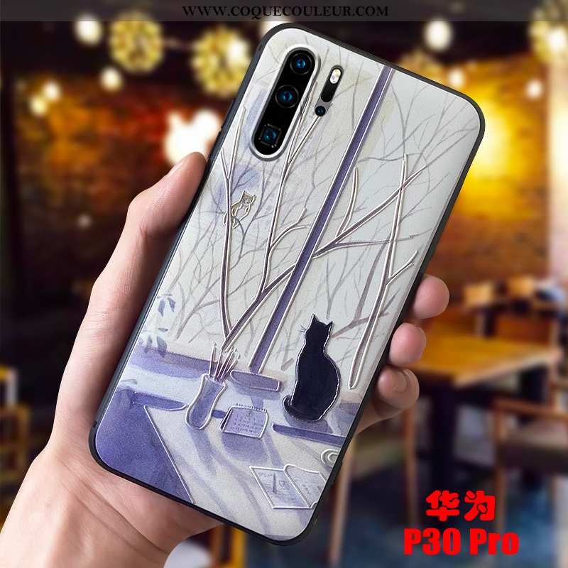 Housse Huawei P30 Pro Fluide Doux Dimensionnel Violet, Étui Huawei P30 Pro Silicone Protection Viole