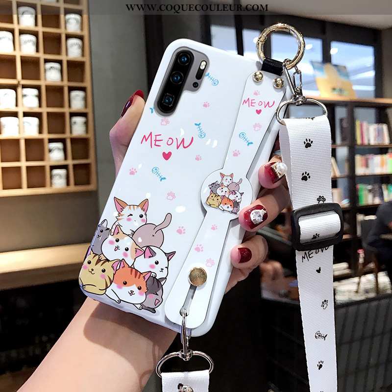 Coque Huawei P30 Pro Tendance Étui Coque, Housse Huawei P30 Pro Fluide Doux Blanc Pur