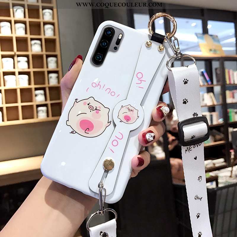 Coque Huawei P30 Pro Tendance Étui Coque, Housse Huawei P30 Pro Fluide Doux Blanc Pur