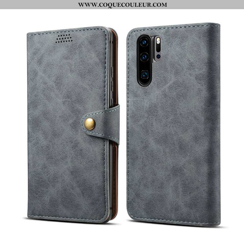 Étui Huawei P30 Pro Portefeuille Carte Vert, Coque Huawei P30 Pro Cuir Housse Verte