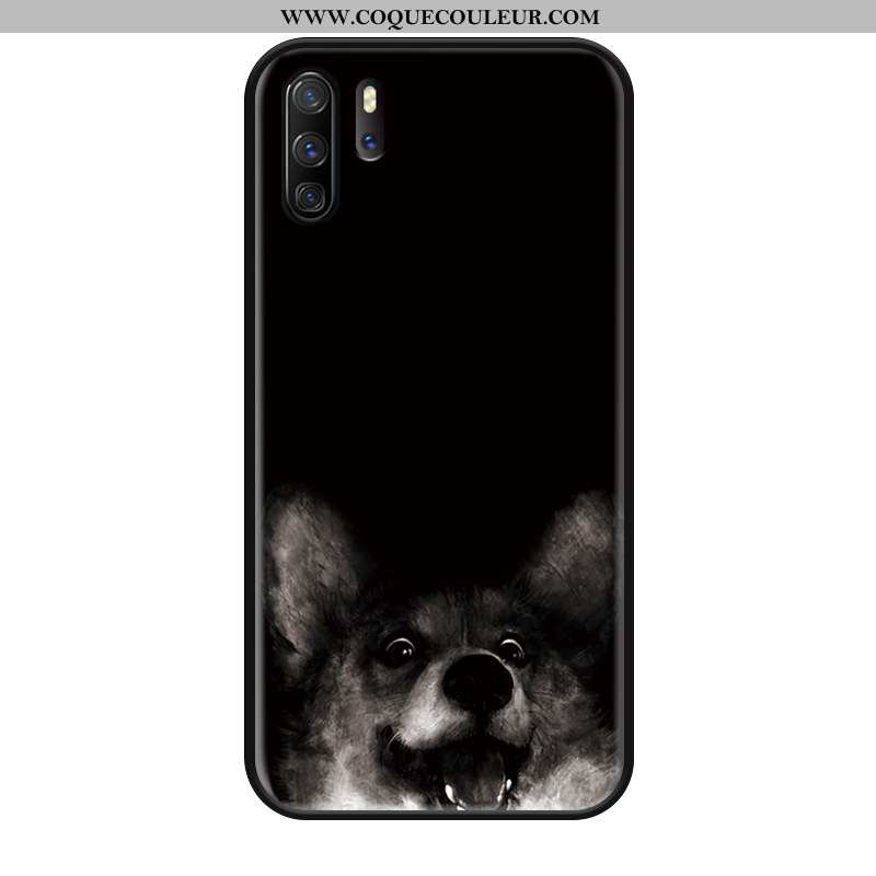 Étui Huawei P30 Pro Charmant Courte Protection, Coque Huawei P30 Pro Mode Délavé En Daim Noir