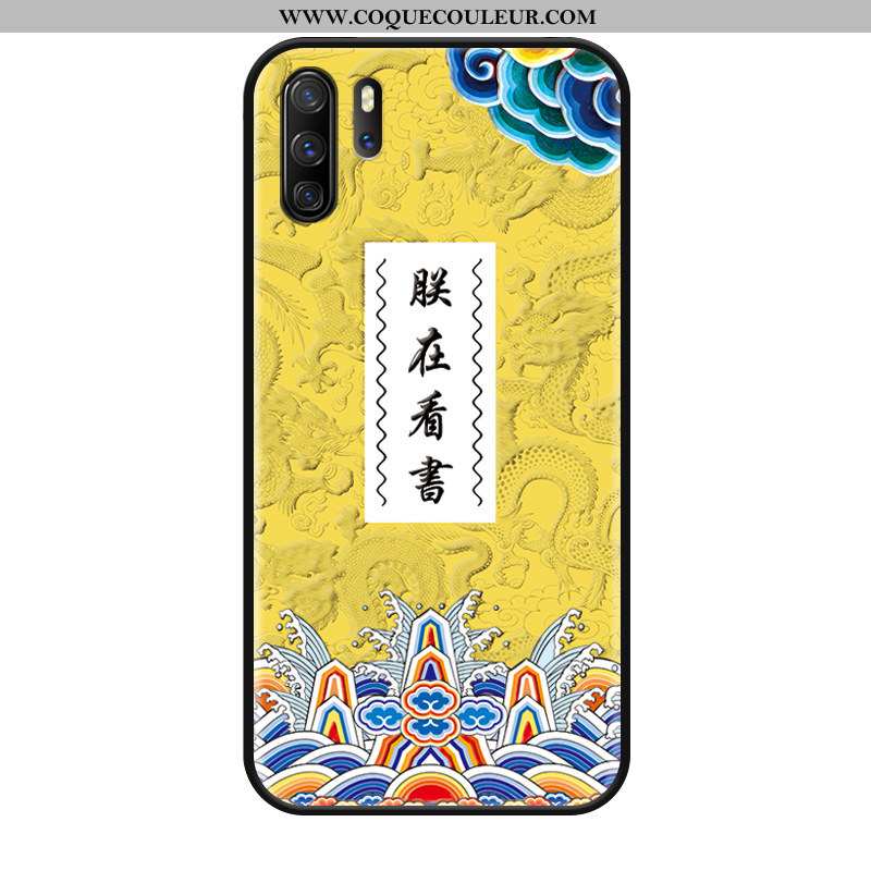 Étui Huawei P30 Pro Délavé En Daim Style Chinois, Coque Huawei P30 Pro Ornements Suspendus Rouge