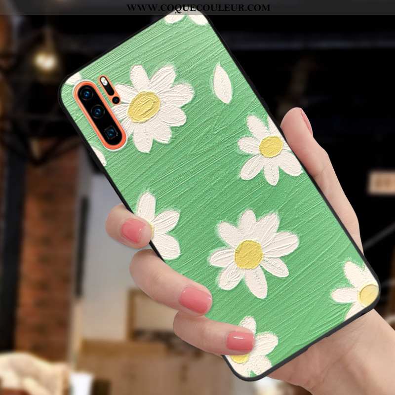 Housse Huawei P30 Pro Délavé En Daim Tout Compris Coque, Étui Huawei P30 Pro Personnalité Légère Ver