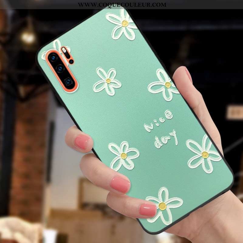 Housse Huawei P30 Pro Délavé En Daim Tout Compris Coque, Étui Huawei P30 Pro Personnalité Légère Ver