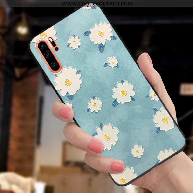 Housse Huawei P30 Pro Délavé En Daim Tout Compris Coque, Étui Huawei P30 Pro Personnalité Légère Ver