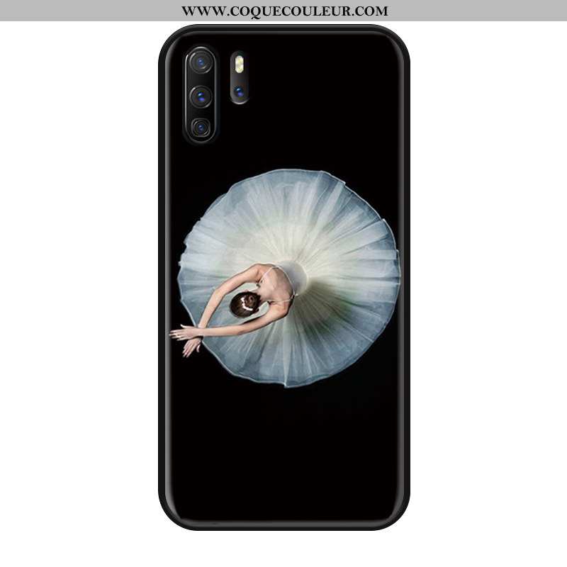 Coque Huawei P30 Pro Silicone Noir Incassable, Housse Huawei P30 Pro Mode Étui