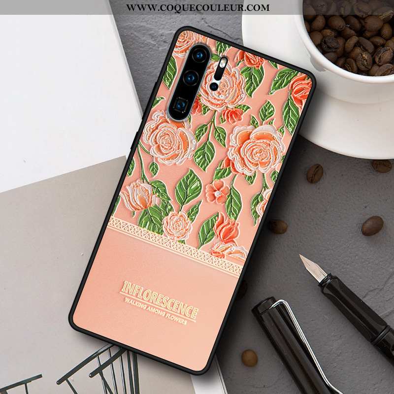 Coque Huawei P30 Pro Fluide Doux Incassable Rose, Housse Huawei P30 Pro Silicone Peinture Rose