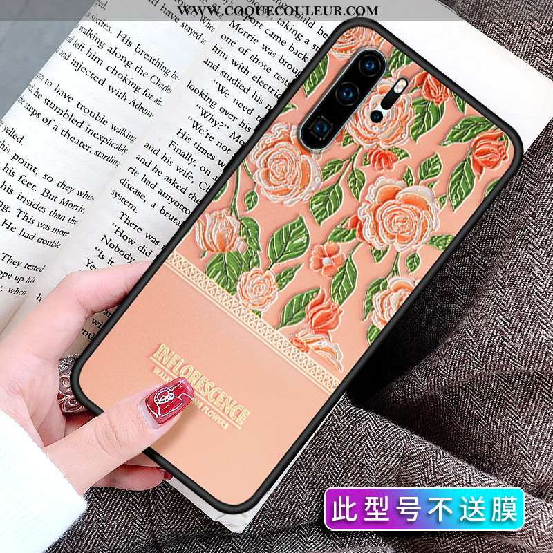 Coque Huawei P30 Pro Fluide Doux Incassable Rose, Housse Huawei P30 Pro Silicone Peinture Rose