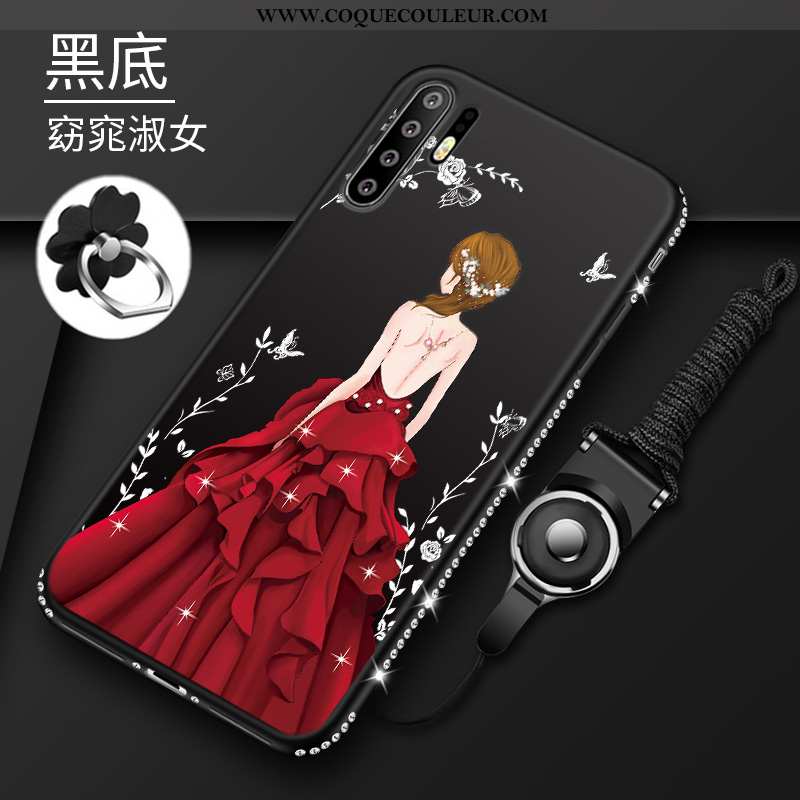 Étui Huawei P30 Pro Ultra Tout Compris Étui, Coque Huawei P30 Pro Tendance Anneau Rouge