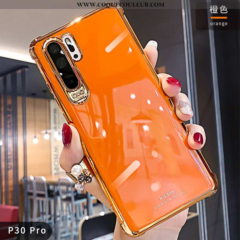 Coque Huawei P30 Pro Personnalité Rose Amoureux, Housse Huawei P30 Pro Créatif Orange