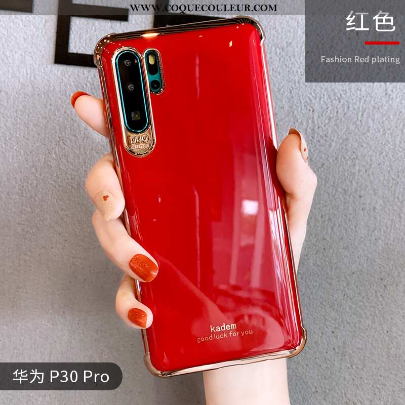 Coque Huawei P30 Pro Personnalité Rose Amoureux, Housse Huawei P30 Pro Créatif Orange