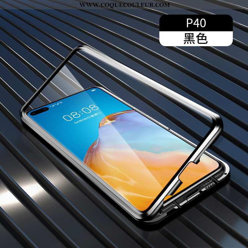 Étui Huawei P40 Protection Coque Difficile, Huawei P40 Métal Téléphone Portable Verte