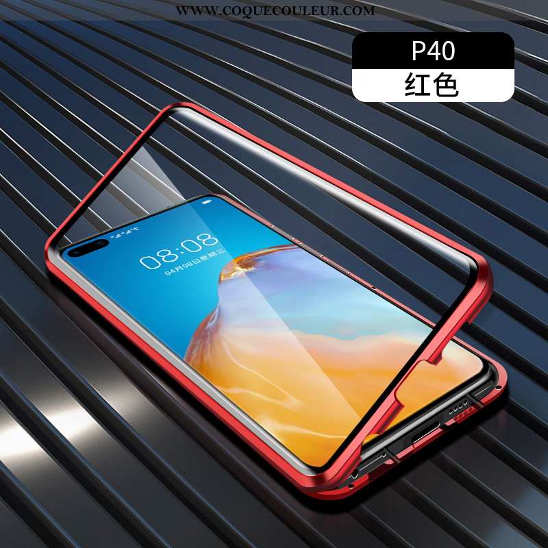 Étui Huawei P40 Protection Coque Difficile, Huawei P40 Métal Téléphone Portable Verte