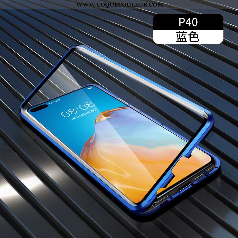 Étui Huawei P40 Protection Coque Difficile, Huawei P40 Métal Téléphone Portable Verte