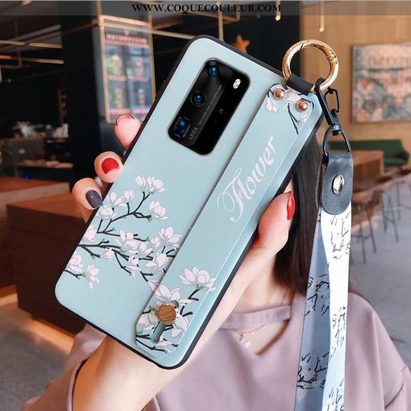 Coque Huawei P40 Créatif Personnalité Téléphone Portable, Housse Huawei P40 Tendance Incassable Bleu