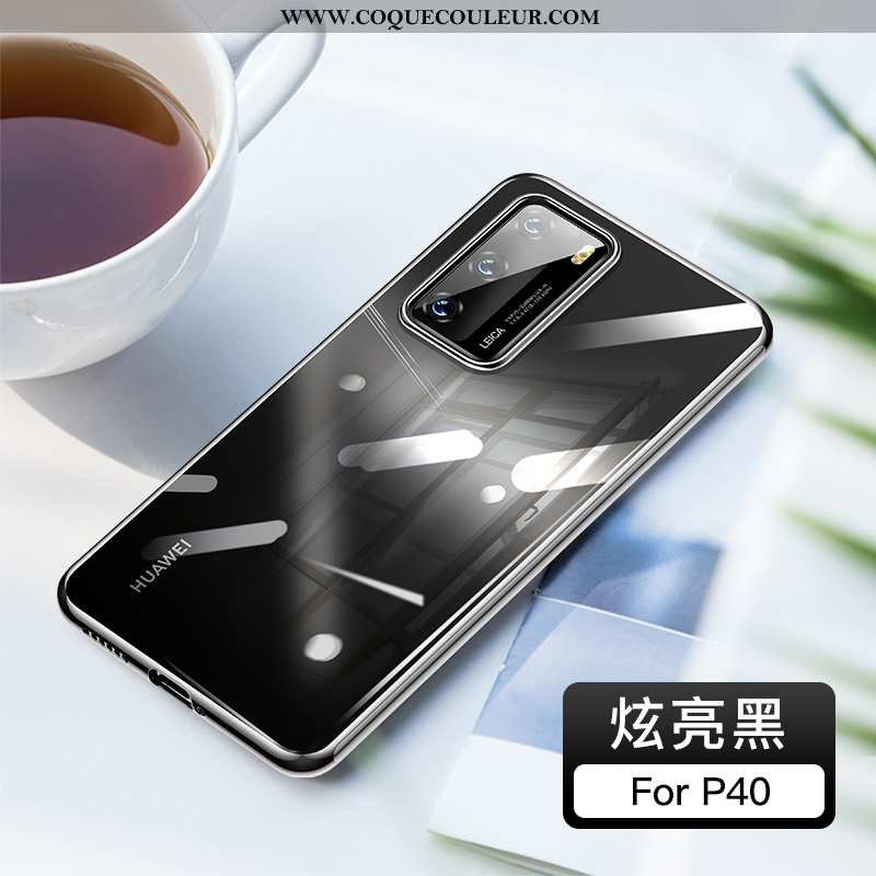 Étui Huawei P40 Créatif Tout Compris Incassable, Coque Huawei P40 Charmant Britanique Bleu
