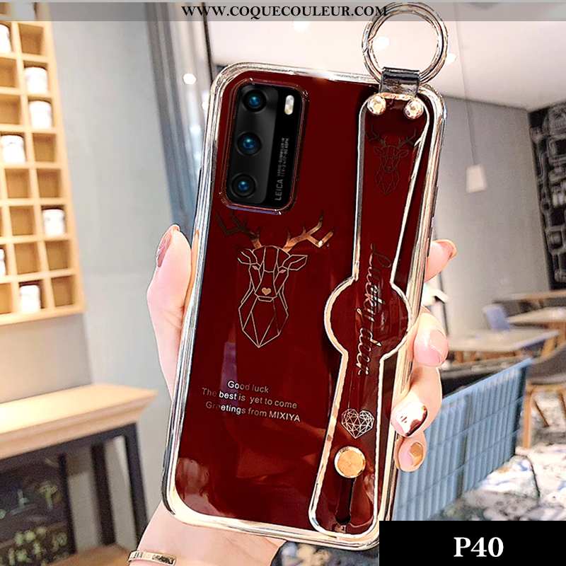 Étui Huawei P40 Silicone Personnalité Net Rouge, Coque Huawei P40 Protection Tout Compris Verte