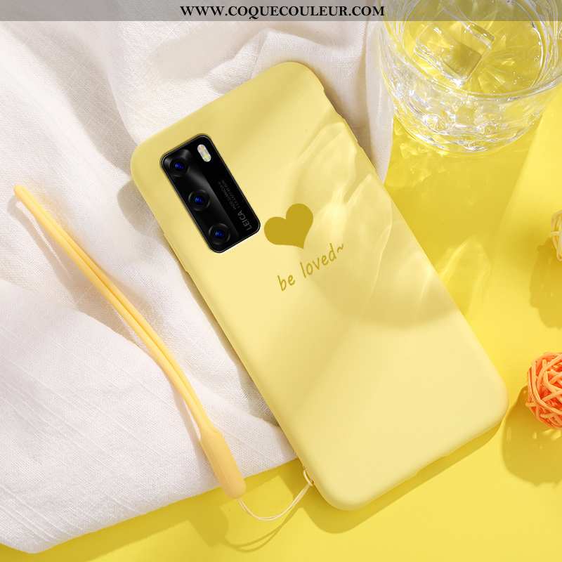 Coque Huawei P40 Charmant Créatif Téléphone Portable, Housse Huawei P40 Ultra Protection Rose