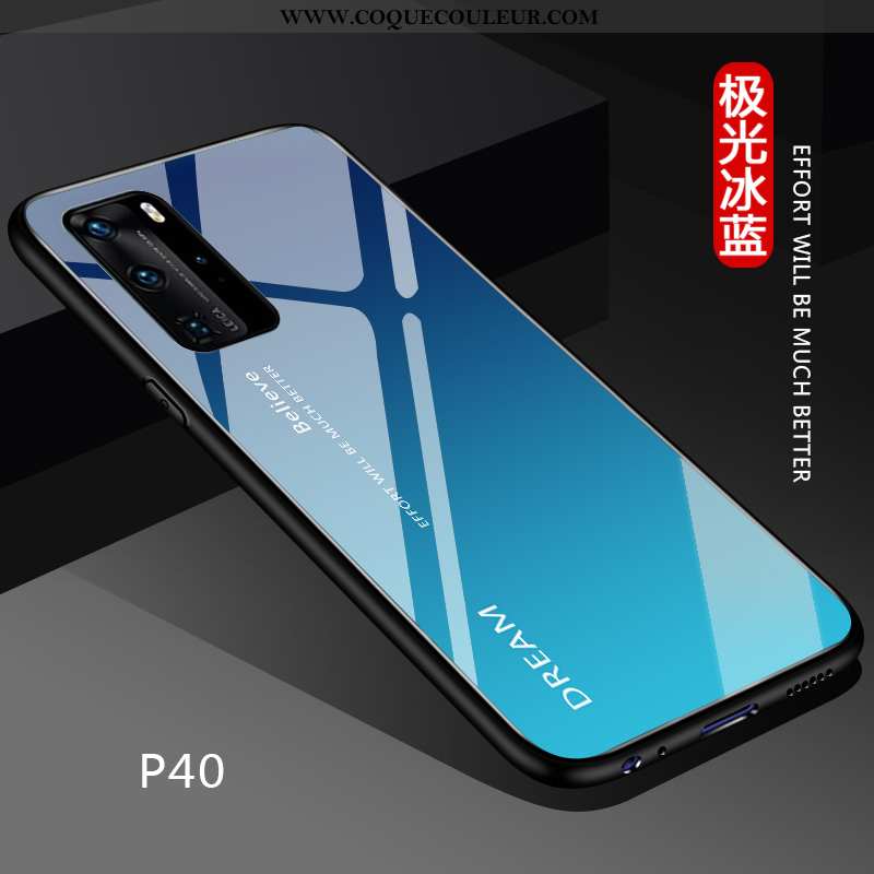 Coque Huawei P40 Personnalité Incassable Silicone, Housse Huawei P40 Créatif Couleur Unie Noir