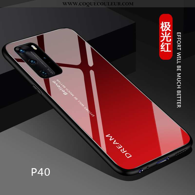 Coque Huawei P40 Personnalité Incassable Silicone, Housse Huawei P40 Créatif Couleur Unie Noir