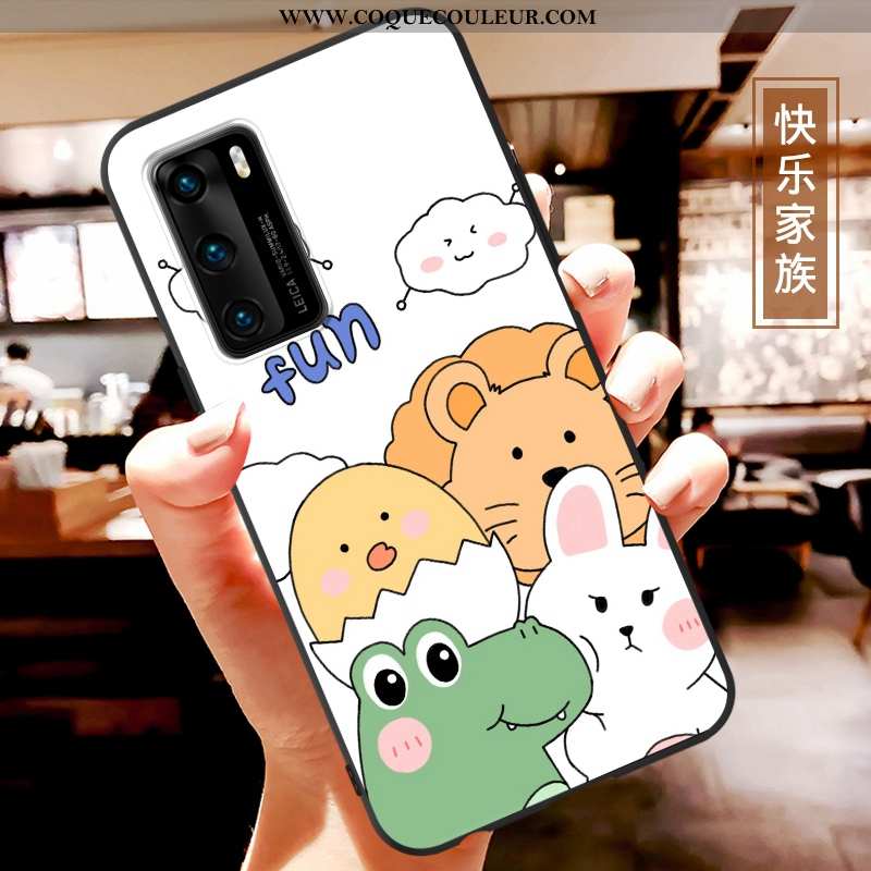 Étui Huawei P40 Charmant Coque Incassable, Huawei P40 Ultra Dessin Animé Rouge